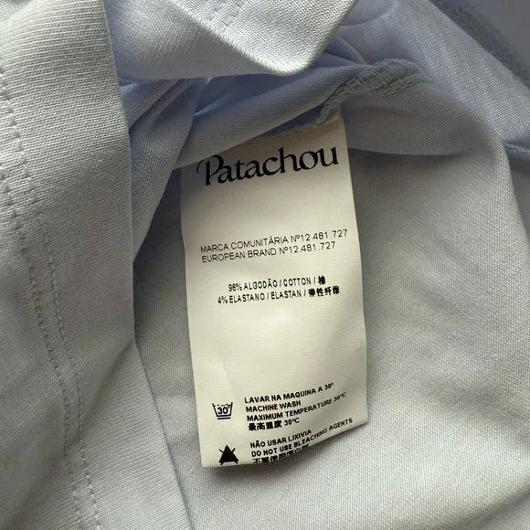 Patachou Boys White and Light Blue Crest T-Shirts - Picture 6 of 6